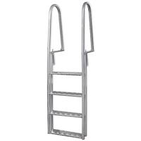 VidaXL Dok/zwembadladder met 4 treden aluminium 167 cm - thumbnail