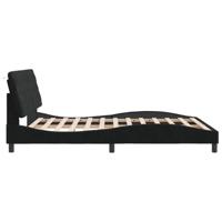 Bedframe zonder matras 160x200 cm fluweel zwart - thumbnail