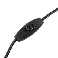 QAZQA Tafellamp brons velours kap pauw groen met goud 50 cm - Bruut - thumbnail