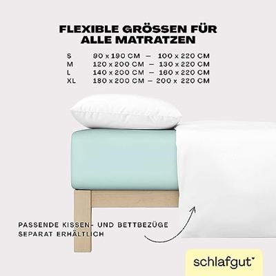 Schlafgut Schlafgut EASY Jersey Elasthan Hoeslaken M - 120x200 - 130x220 435 Petrol Light