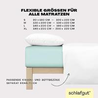 Schlafgut Schlafgut EASY Jersey Elasthan Hoeslaken L - 140x200 - 160x220 435 Petrol Light - thumbnail