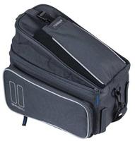 Basil sport design trunkbag - grijze fietsbagagedragertas, 7-15l, waterafstotend, voor reguliere fiets en e-bike - thumbnail