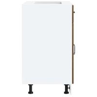 Keuken onderkast Lucca bewerkt hout bruin eikenkleur - thumbnail