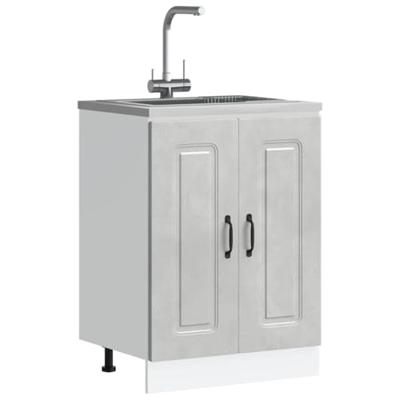 Spoelbakonderkast Kalmar 60x46x81,5 cm bewerkt hout betongrijs