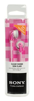 Sony Mdr-E9Lp In-Ear/In-Ear Koptelefoon (1,2M Kabel, Neodymium Magneet, Voor Mp3-Speler, Walkman, Ipod) Wit/Roze