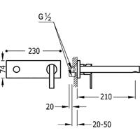 Wastafelmengkraan Lex-Tres Inbouw 08120001 - thumbnail