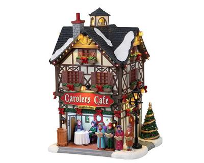 Lemax carolers cafe verlicht kersthuisje Caddington Village 2023