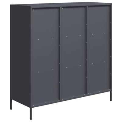 Hoge kast 101,5x39x103,5 cm staal antracietkleurig