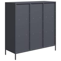 Hoge kast 101,5x39x103,5 cm staal antracietkleurig - thumbnail