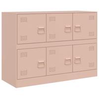 Dressoir 99x39x73 cm staal roze - thumbnail