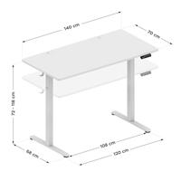Elektrisch bureau Leader 7.3 White - thumbnail