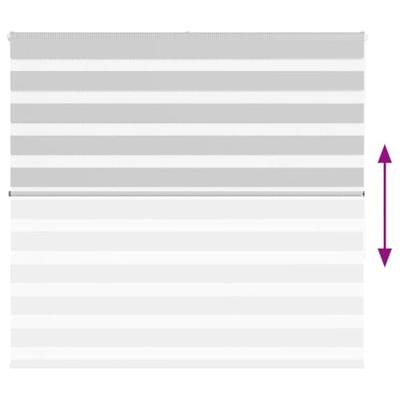 Zebra rolgordijn 155x150 cm stofbreedte 150,9 cm lichtgrijs