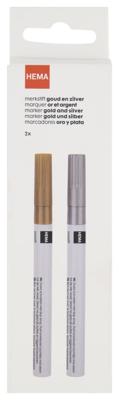 HEMA Merkstift goud/zilver - 2 stuks