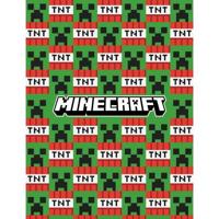 Minecraft fleece deken TNT creeper 130 x 170 cm - thumbnail