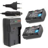 2 x LP-E6NH accu's voor Canon - inclusief oplader en autolader - thumbnail