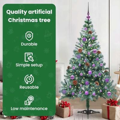 VidaXL Kunstkerstboom met 150 led groen 150 cm pvc en staal