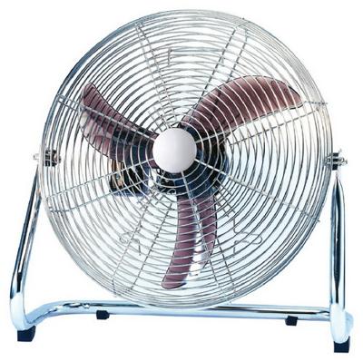 Professionele vloerventilator 45cm 3 standen kantelbaar chroom kleurig