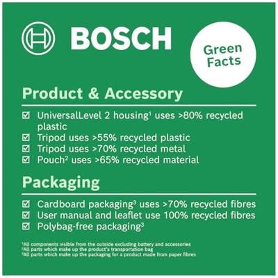 Bosch Home and Garden UniversalLevel 2 Set Kruislijnlaser Reikwijdte (max.): 12 m Bosch Home and Garden UniversalLevel 2 Set Kruislijnlaser Reikwijdte (max.): 12 m