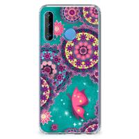 Huawei P30 Lite Back Cover Cirkels en Vlinders - thumbnail