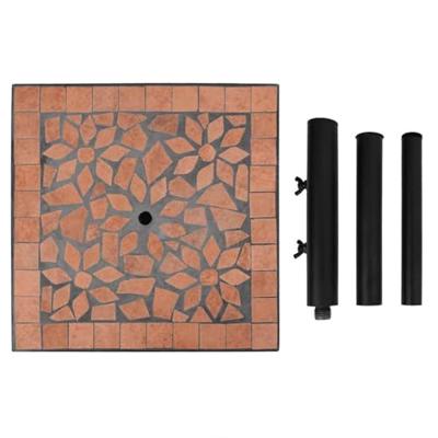 VidaXL Parasolvoet vierkant 12 kg terracottakleurig