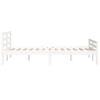 Bedframe massief hout wit 140x200 cm