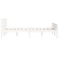 Bedframe massief hout wit 140x200 cm - thumbnail
