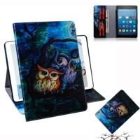 Olie uil patroon horizontale Flip lederen case voor Amazon Kindle Fire HD 8 2015/2016/2017/2018 met houder & Card slot & portemonnee - thumbnail