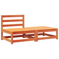 Tuinbank zonder armleuningen met kussens en voetenbank - thumbnail