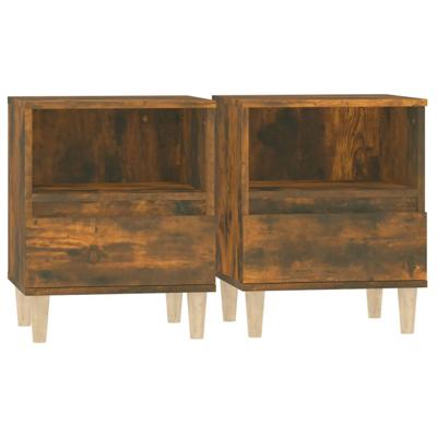 Nachtkastjes 2 st 40x35x50 cm gerookt eikenkleurig