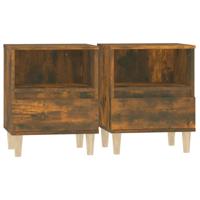 Nachtkastjes 2 st 40x35x50 cm gerookt eikenkleurig - thumbnail