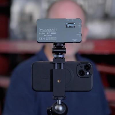 MOJOGEAR mount met cold shoe voor lamp/monitor/microfoon - Draaibaar en kantelbaar - thumbnail