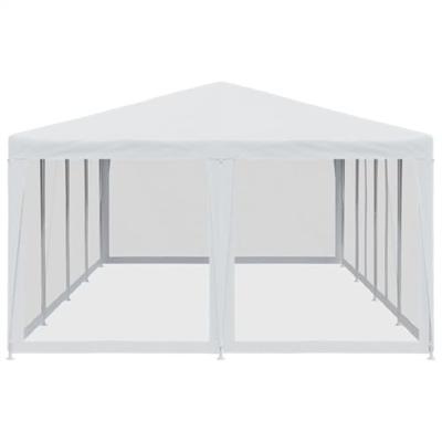 VidaXL Partytent met 12 mesh zijwanden 8x4 m hdpe wit VidaXL Partytent met 12 mesh zijwanden 8x4 m hdpe wit