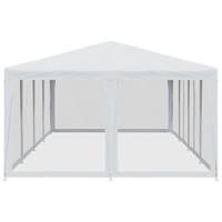 VidaXL Partytent met 12 mesh zijwanden 8x4 m hdpe wit - thumbnail