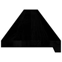 Vensterbanken 2 st 160x20x2 cm massief eikenhout donkerbruin - thumbnail