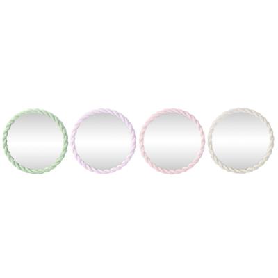 Wandspiegel Home ESPRIT Wit Groen Roze Lila 44 x 3 x 44 cm (4 Stuks)