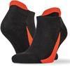 Spiro RT293X Sneaker Sports Socks (3 Pair Pack) - Black/Red - S/M