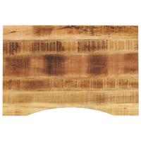 Bureaublad met ronding 80x50x2,5 cm massief ruw mangohout - thumbnail