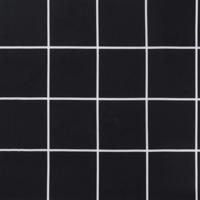 VidaXL Stoelkussens 4 st ruitpatroon 40x40x7 cm stof zwart - thumbnail