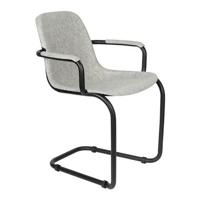 Zuiver Eetkamerstoel 'Thirsty' Met armleuning, Gerecycled PET, kleur Lichtgrijs - thumbnail