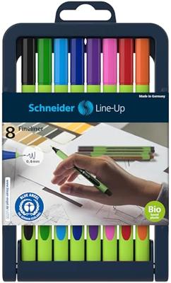 8 Fineliners Schneider Line-Up 0,4 mm assorti