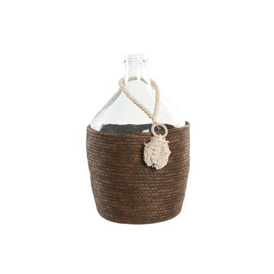 Vaas Home ESPRIT Transparant Donkerbruin Kristal Natuurlijk Koloniaal 26 x 26 x 39 cm
