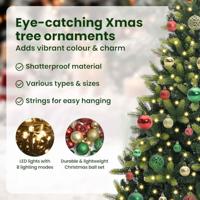 VidaXL Kunstkerstboom met scharnier 150 leds groen 120 cm pvc en pe - thumbnail