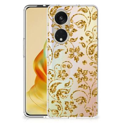 OPPO Reno8 T 5G | TPU Case | Gouden Bloemen OPPO Reno8 T 5G | TPU Case | Gouden Bloemen