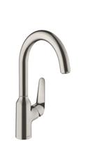 Hansgrohe Focus M42 ééngreeps keukenmengkraan 220, rvs look - thumbnail