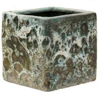 Lava Relic Jade Cube bloempot binnen 16x16x16 cm - thumbnail
