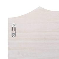 VidaXL Wandkapstok 50x10x23 cm hout wit - thumbnail