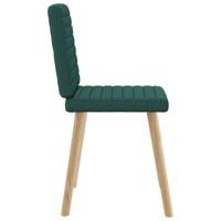 Eetkamerstoelen 4 st stof donkergroen - thumbnail