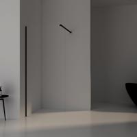 BWS Inloopdouche Pro Line Helder Glas Gunmetal Profiel en Stang (13 varianten) - thumbnail
