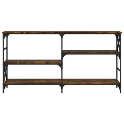 Wandtafel 150x29x76,5 cm bewerkt hout gerookt eikenkleurig