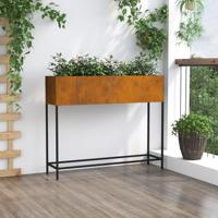 VidaXL Verhoogde tuin plantbak roestig 100 x 26 x 82 cm cortenstaal - thumbnail
